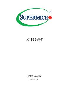 Manual Supermicro X11SSW-F Motherboard