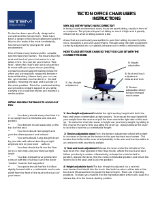 Handleiding Stem Tecton 8800 Bureaustoel