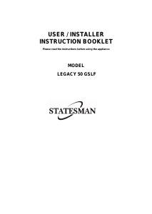 Bruksanvisning Statesman LEGACY50GSLF Spis