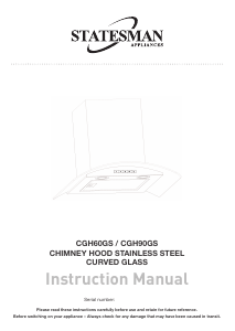 Manual Statesman CGH60GS Cooker Hood