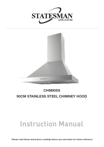 Manual Statesman CHM90SS Cooker Hood