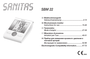 Handleiding Sanitas SBM 22 Bloeddrukmeter