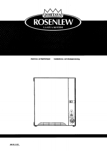 Käyttöohje Rosenlew RTK108 Kuivausrumpu