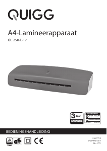 Handleiding Quigg OL 250-L-17 Lamineermachine