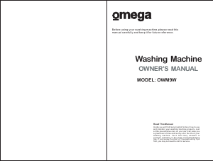 Bruksanvisning Omega OWM9W Tvättmaskin