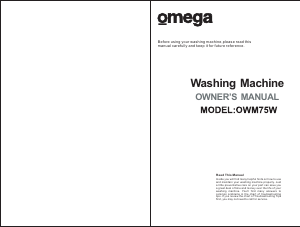 Bruksanvisning Omega OWM75W Tvättmaskin