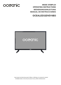 Mode d’emploi Oceanic OCEALED32DVD16B3 Téléviseur LED