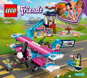 Käyttöohje Lego set 41343 Friends Heartlake Cityn lentokonekierros
