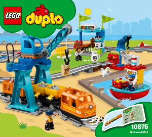 Manual Lego set 10875 Duplo Comboio de mercadorias