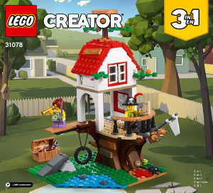 Manuál Lego set 31078 Creator Poklad v domku na stromě
