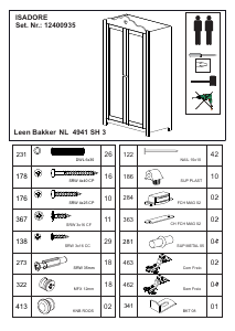 说明书 Leen BakkerIsadore (198x105x55)衣柜