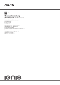 Bedienungsanleitung Ignis ADL 102 X Geschirrspüler