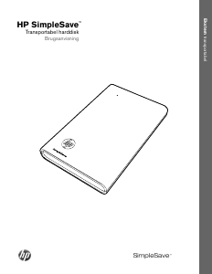 Brugsanvisning HP sd320a SimpleSave Harddiskdrev