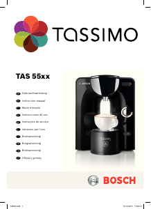 Bruksanvisning Bosch TAS5541 Tassimo Kaffebryggare