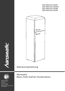 Bedienungsanleitung Hanseatic BCD-295VCA2-C53HC Kühl-gefrierkombination