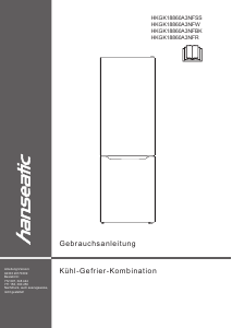 Bedienungsanleitung Hanseatic HKGK 18860 A3NFW Kühl-gefrierkombination