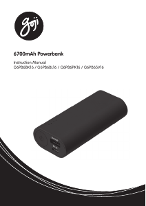 Manual Goji G6PB6BK16 Portable Charger