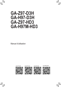 Mode d’emploi Gigabyte GA-Z97-D3H Carte mère