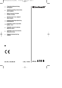 Manuale Einhell BT-LS 610 B Spaccalegna