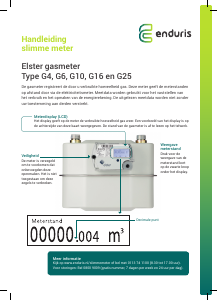 Handleiding Elster G16 (Enduris) Gasmeter