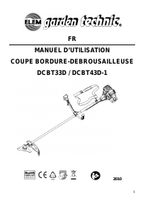 Mode d’emploi ELEM Garden Technic DCBT34D-1 Coupe-herbe
