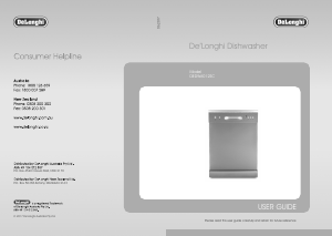 Bruksanvisning DeLonghi DEDW6012SC Diskmaskin