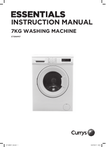 Manual Currys Essentials C712WM17 Washing Machine