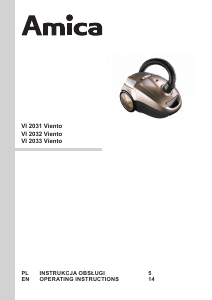 Manual Amica VI 2031 Viento Vacuum Cleaner