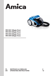 Manual Amica VM 3041 Bagio Eco Vacuum Cleaner