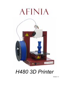 Handleiding Afinia H480 3D Printer
