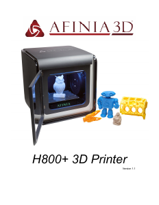 Handleiding Afinia H800+ 3D Printer