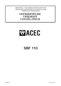 Handleiding Acec SBF 110 Vriezer