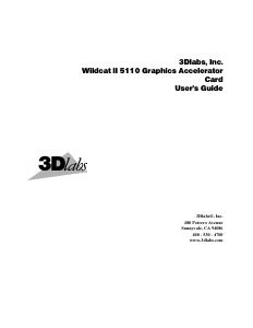Bruksanvisning 3Dlabs WIldcat II 5110 Grafikkort