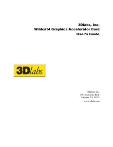 Bruksanvisning 3Dlabs Wildcat4 Grafikkort