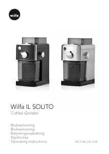 Bruksanvisning Wilfa CG-110B Il Solito Kaffekvarn
