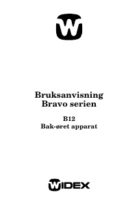 Bruksanvisning Widex Bravo B12 Høreapparat
