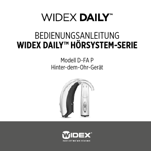 Bedienungsanleitung Widex Daily Hörgerät
