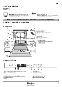 Manuale Whirlpool WIC 3C24 PS F E Lavastoviglie