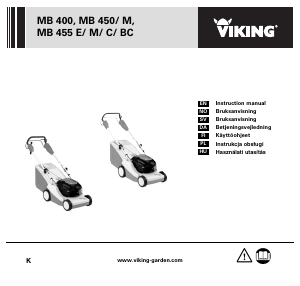 Bruksanvisning Viking MB 455 E Gräsklippare