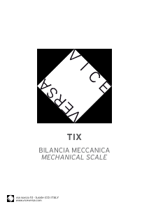 Manuale Vice Versa 46209 Tix Bilancia da cucina