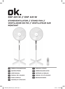 Instrukcja OK OSF 401-W Wentylator