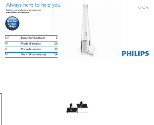 Mode d’emploi Philips SC5275 VisaPure Brosse de nettoyage du visage