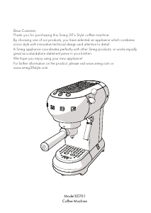 Manual Smeg ECF01 Coffee Machine