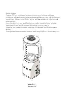 Käyttöohje Smeg BLF01BLEU Tehosekoitin