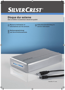 Bedienungsanleitung SilverCrest DataBox VI 1000 Festplatte