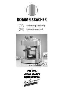 Bedienungsanleitung Rommelsbacher EKS 2000 Espressomaschine