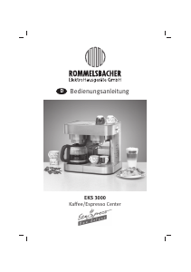 Bedienungsanleitung Rommelsbacher EKS 3000 Espressomaschine