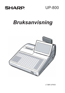 Bruksanvisning Sharp UP-800 Kassaregister