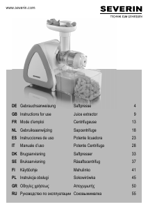 Brugsanvisning Severin ES 3567 Saftpresser