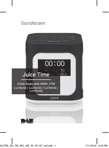 Manual Sandstrøm SJUTWH15E Juice Alarm Clock Radio